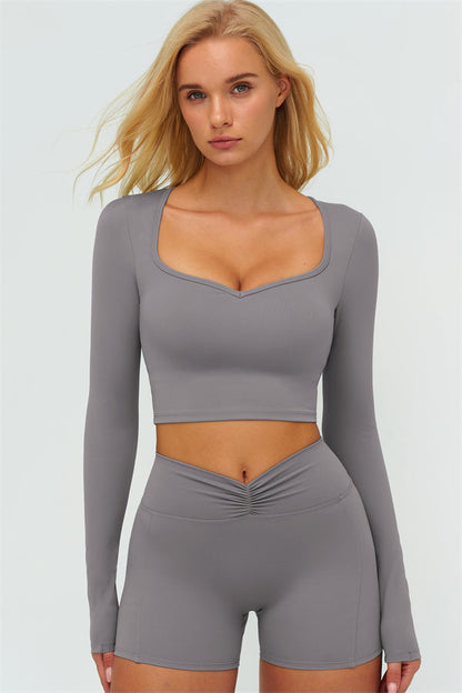 The Lushness Long Sleeve Crop top