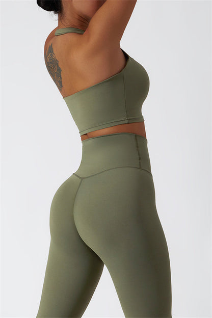 The Seraphine Halter Crop Top Leggings 2-Piece Set