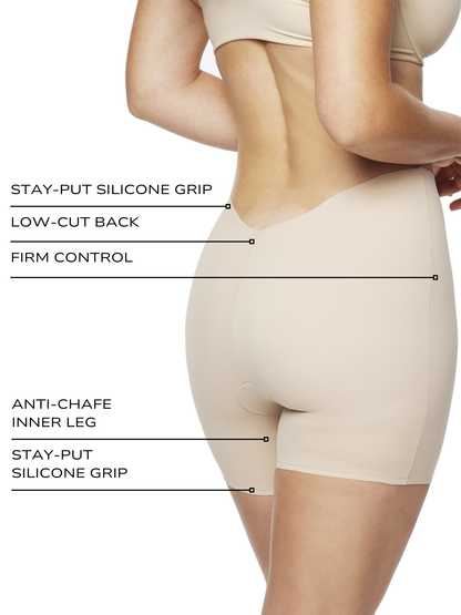Dress Rehearsal Low-Back Mid-Thigh Shaping Short