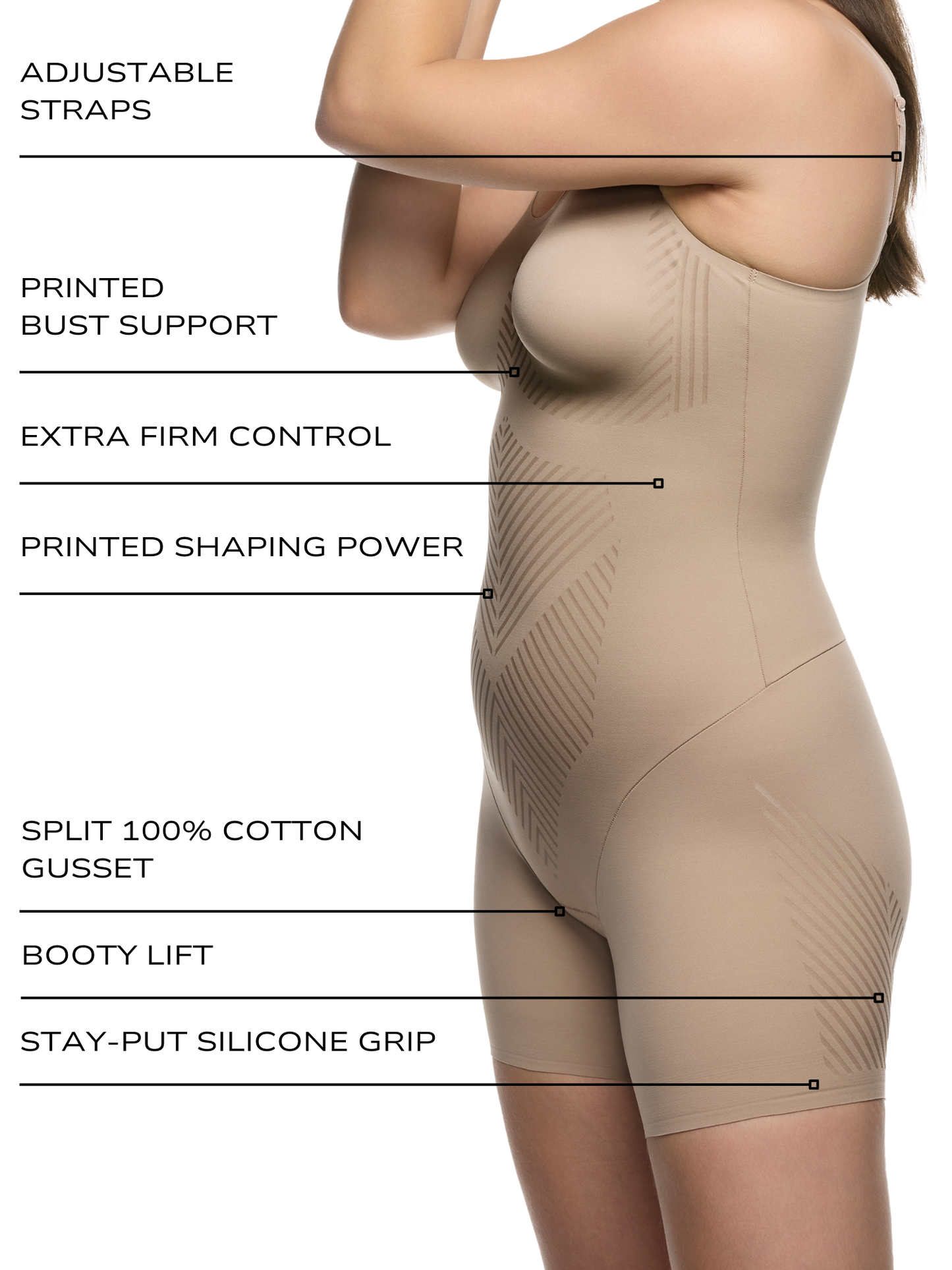 Iconic Core® Mid-Thigh Booty Lift Shaping Bodysuit