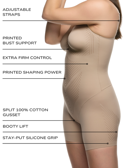 Iconic Core® Mid-Thigh Booty Lift Shaping Bodysuit
