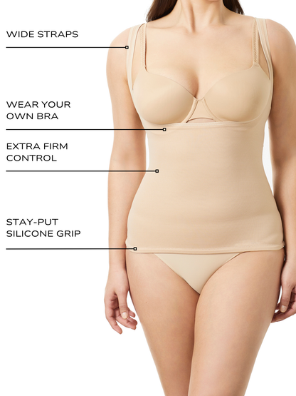 No Visible Lines Open-Bust Shaping Tank