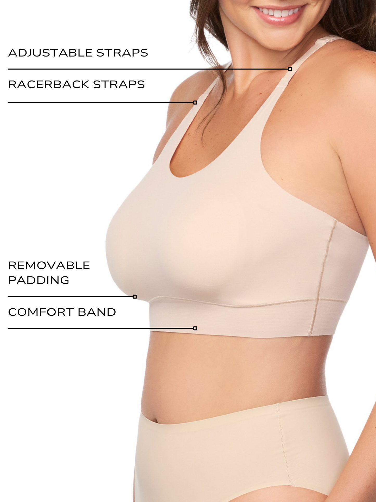 Real Smooth® Wireless Racerback Bralette