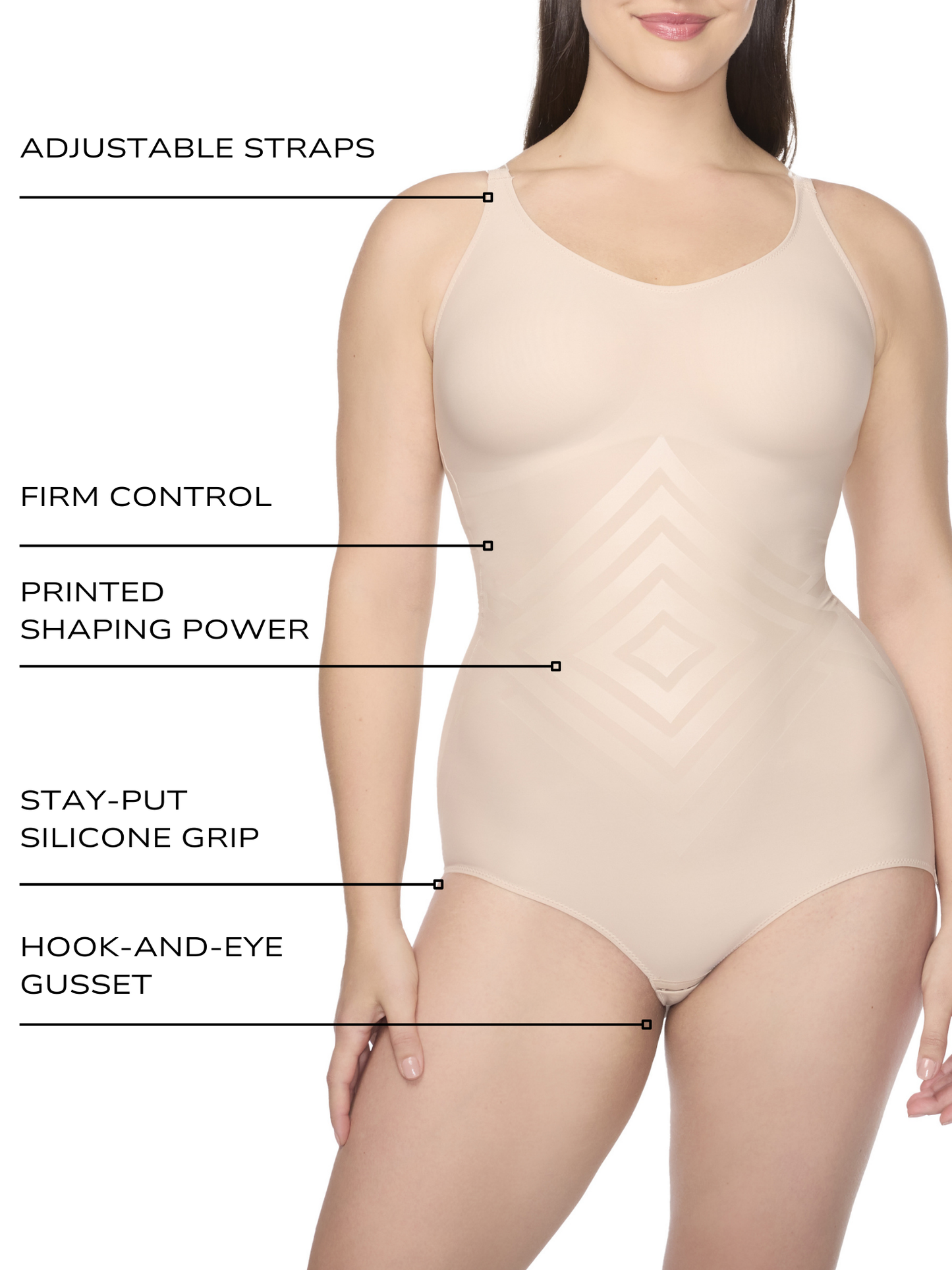 Shaping Bodysuit with LYCRA FitSense® print technology