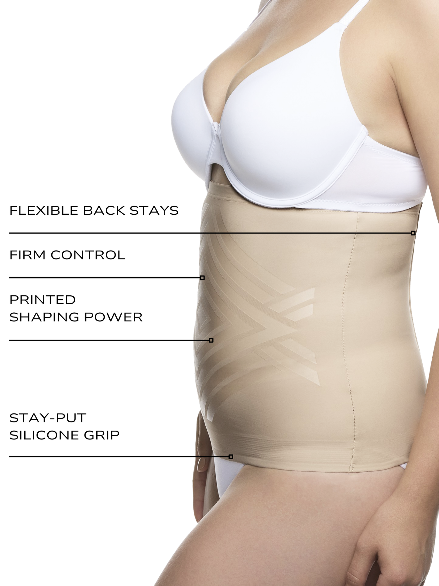 Step-In Waist Cincher with LYCRA FitSense® print technology