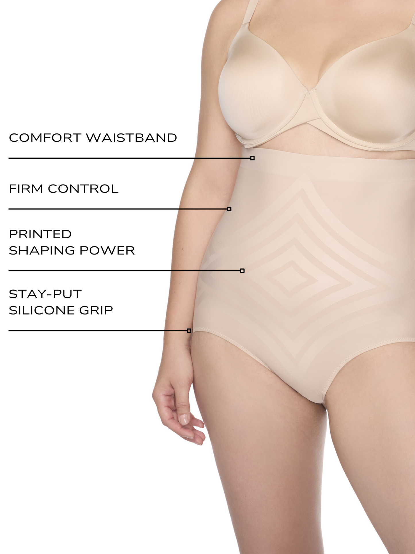 High-Waist Shaping Brief with LYCRA FitSense® print technology