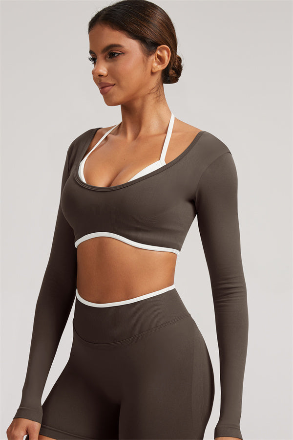 The Elevate Long Sleeve Crop top Leggings 2-Piece Set