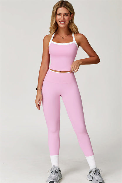 The Quest Cross Back Crop Top Leggings 2-Piece Set