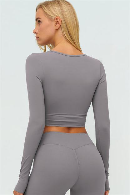 The Lushness Long Sleeve Crop top