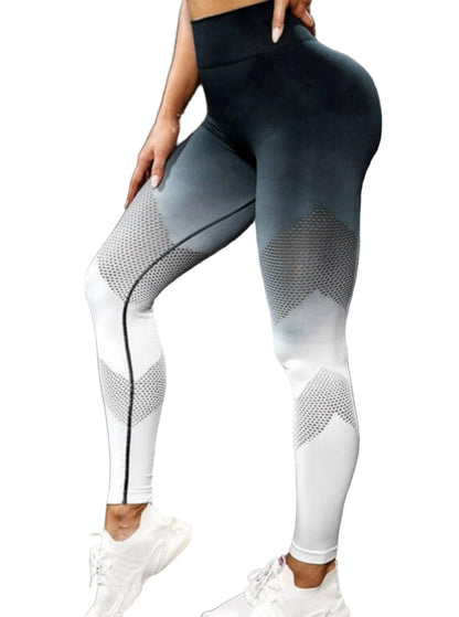 Wholesale Stitched Openwork Gradient Seamless Sports Leggings