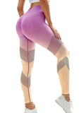 Wholesale Stitched Openwork Gradient Seamless Sports Leggings