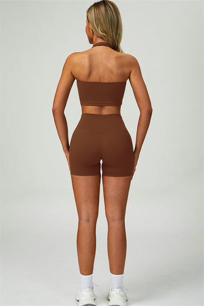 The Seraphine Halter Crop Top Shorts 2-Piece Set