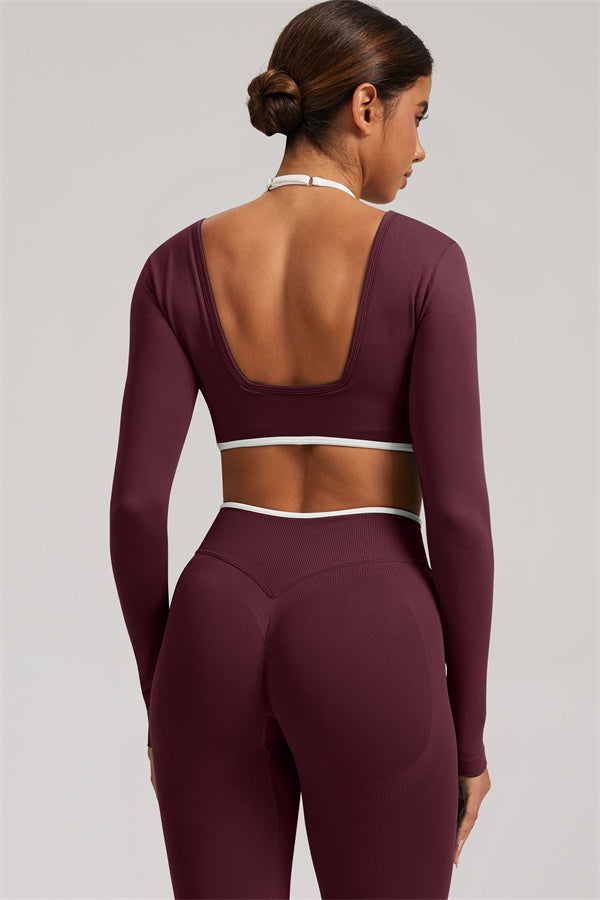 The Elevate Long Sleeve Crop top Leggings 2-Piece Set