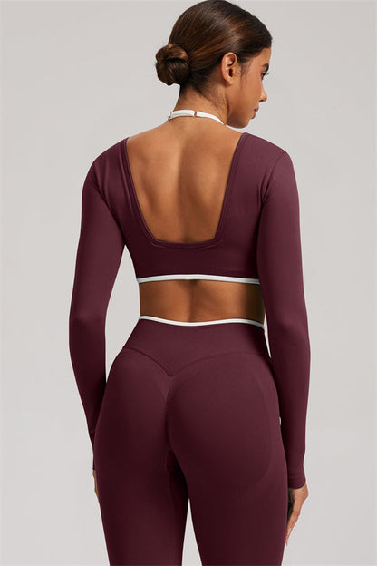 The Elevate Long Sleeve Crop top Leggings 2-Piece Set