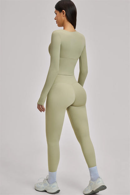 The Swoon Long Sleeve Crop top Leggings 2-Piece Set