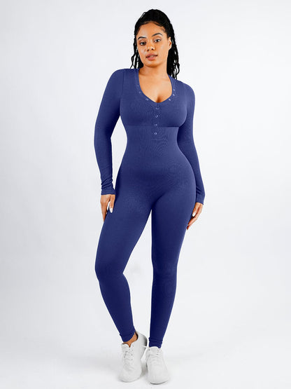 Seamless Deep V Waist-Cinching Tummy Control Catsuit