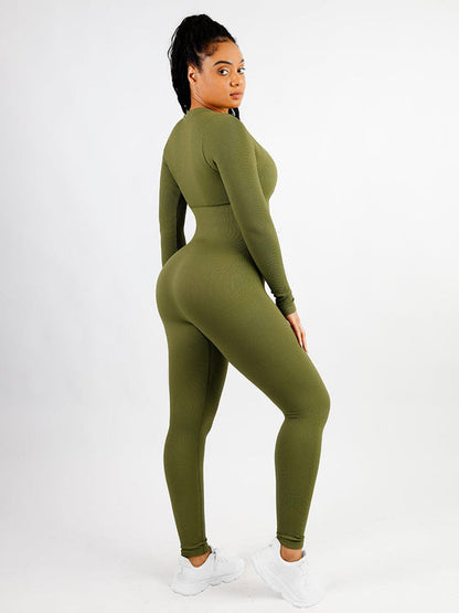 Seamless Deep V Waist-Cinching Tummy Control Catsuit