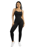 Wholesale High Stretchy Seamless Tummy Control Jumpsuit Removable cup pads