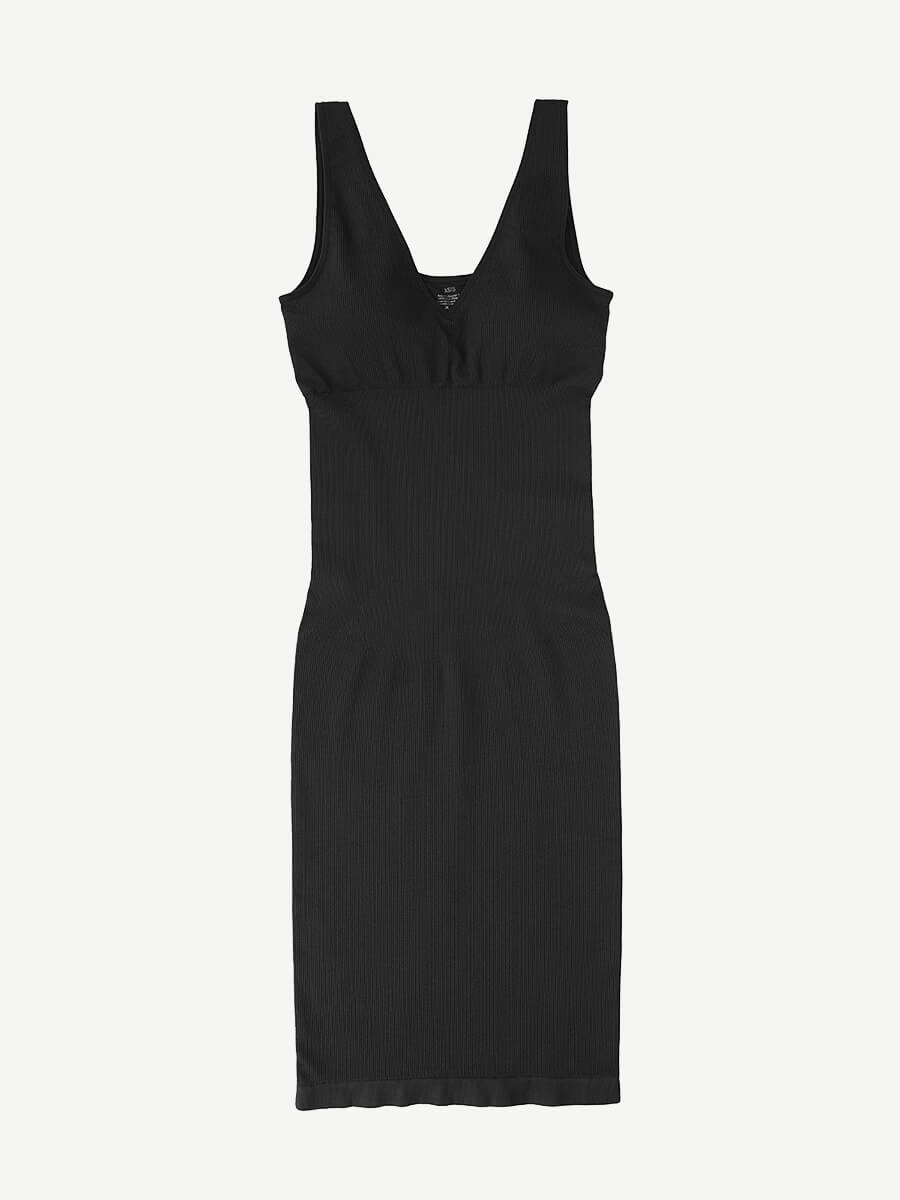 Eco-Friendly Seamless Deep V-Neck Shaping Dress