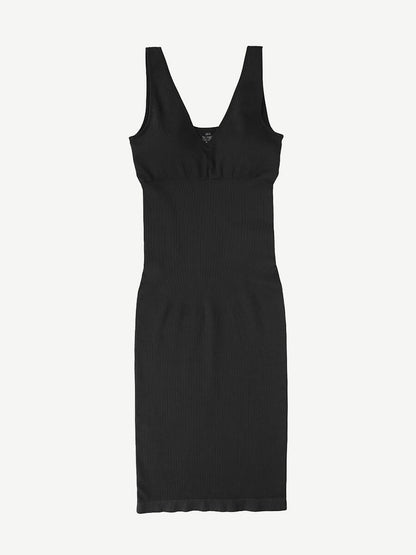 Eco-Friendly Seamless Deep V-Neck Shaping Dress