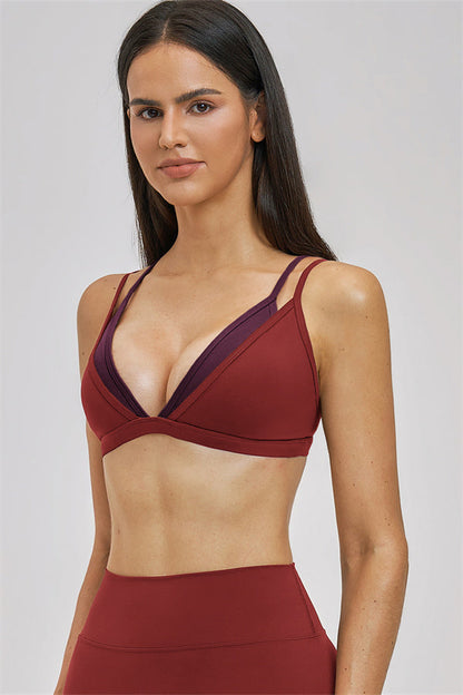 The New Seraphine Layered V Sports Bra Shorts 2-Piece Set
