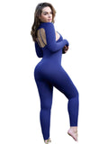 Wholesale 2 Piece Set Seamless High Stretchy Tummy Control Jumpsuit With Removable cup pads