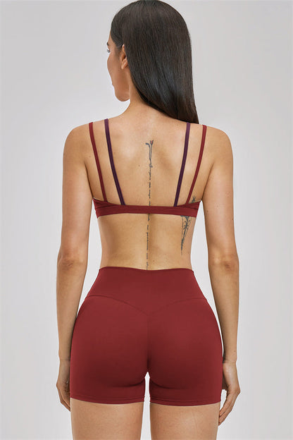 The New Seraphine Layered V Sports Bra Shorts 2-Piece Set