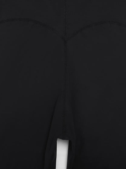 Zipper-Front Slit Sports Sauna Jumpsuit