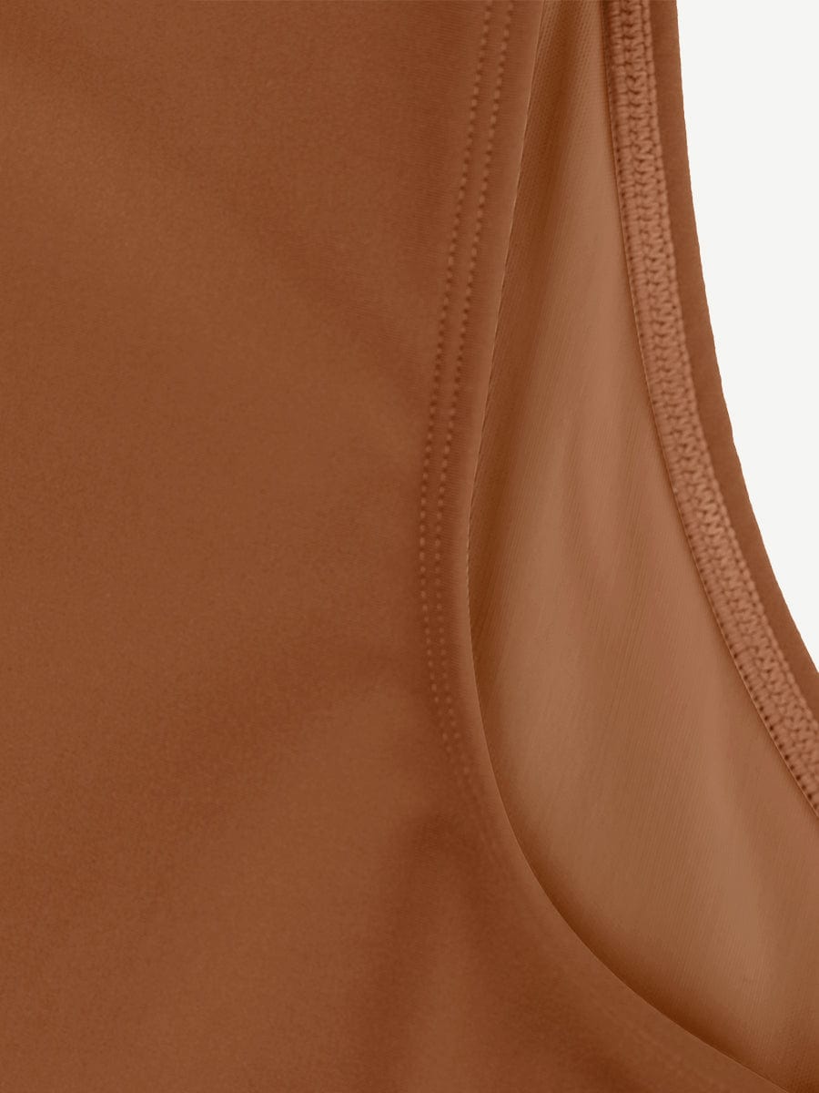 V-Neck Long-Sleeve Thong Waist-Control Bodysuit