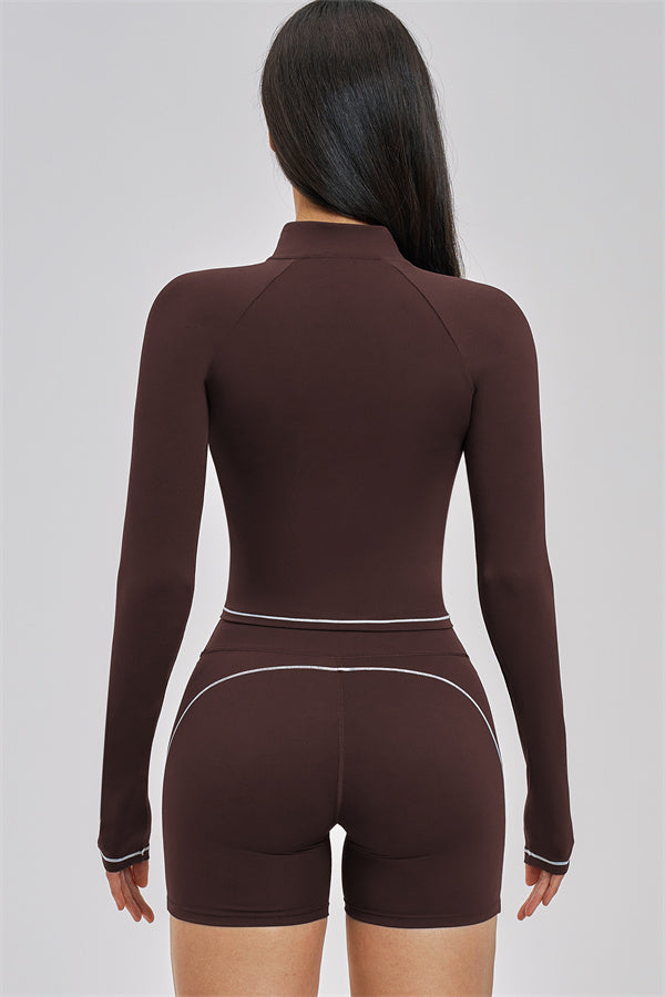 The Unbound Jacket Crop Top Shorts 3-Piece Set