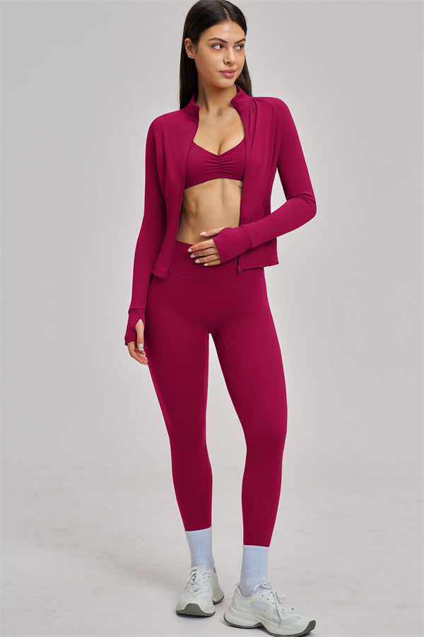 The Swoon Jacket Sports Bra Leggings 3-Piece Set