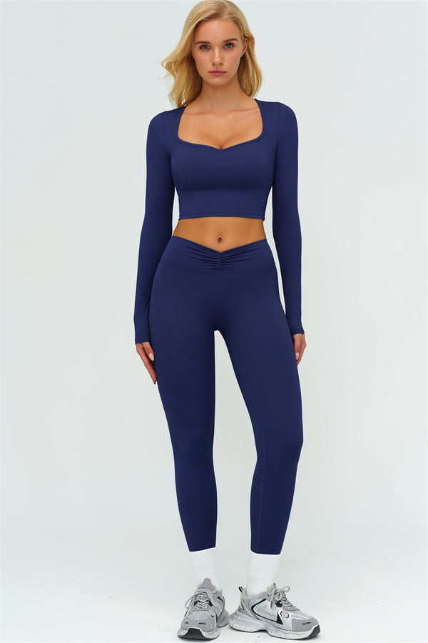 The Lushness Long Sleeve Crop top Leggings 2-Piece Set