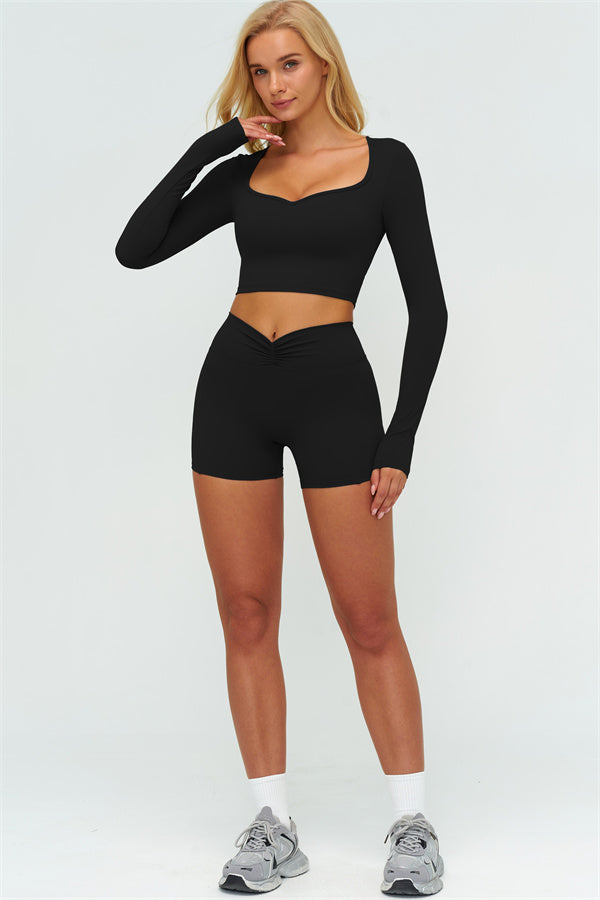 The Lushness Long Sleeve Crop top