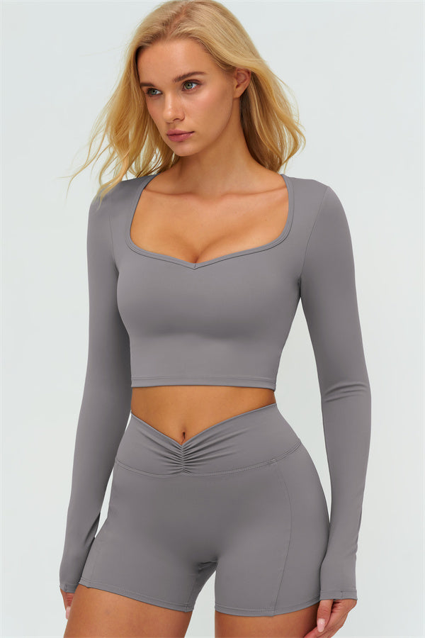 The Lushness Long Sleeve Crop top