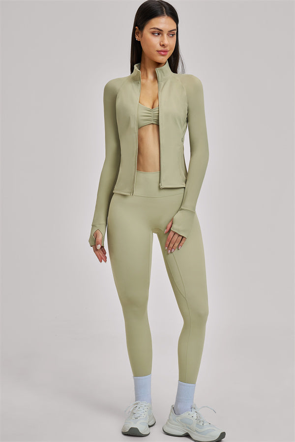 The Swoon Jacket Sports Bra Leggings 3-Piece Set