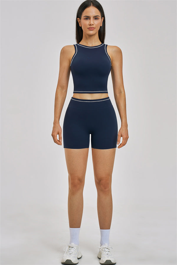 The Unbound Crop Top Shorts 2-Piece Set