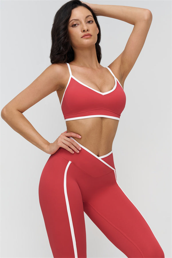 The Crave Contrast Sports Bra Leggings 2-Piece Set