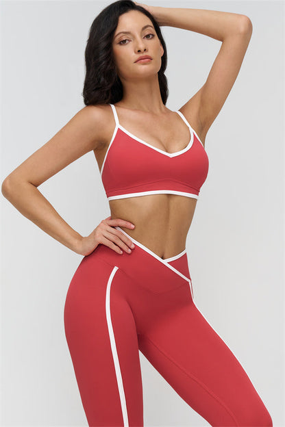 The Crave Contrast Sports Bra Leggings 2-Piece Set