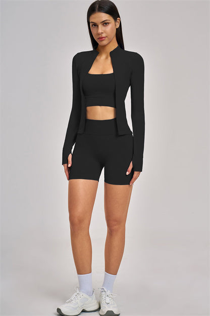 The Vision Jacket Sports Bra Shorts 3-Piece Set
