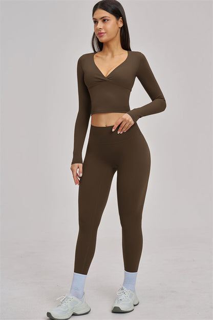The Swoon Long Sleeve Crop top Leggings 2-Piece Set