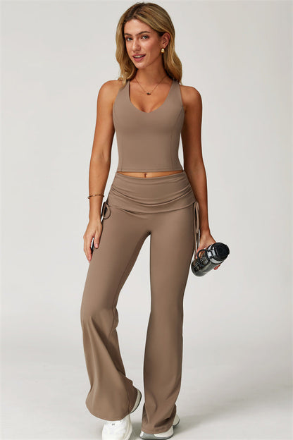 The Echo Tank Top Flared Leggings 2-Piece Set