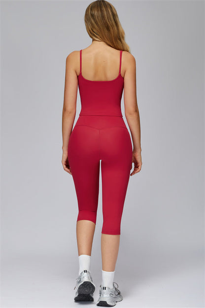 The FlexCore Crop Tank Capri Leggings 2-Piece Set