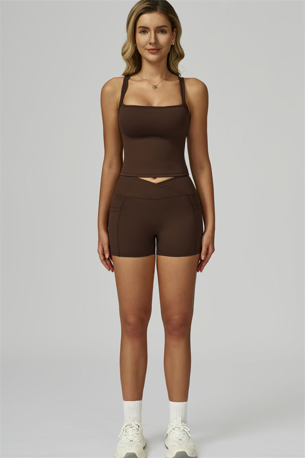 The Flourish Crop Tank Shorts 2-Piece Set