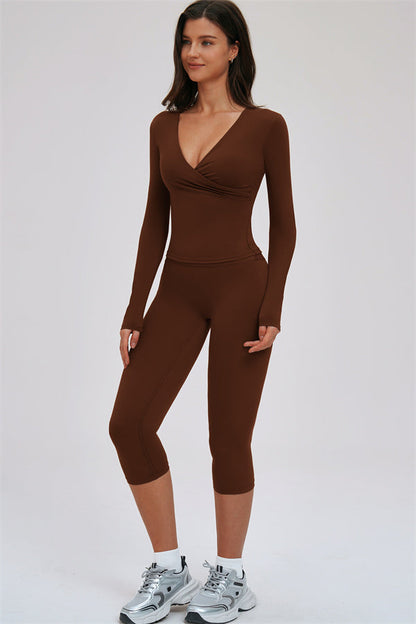 The Twirl Halter Tank Top Capri Leggings 2-Piece Set