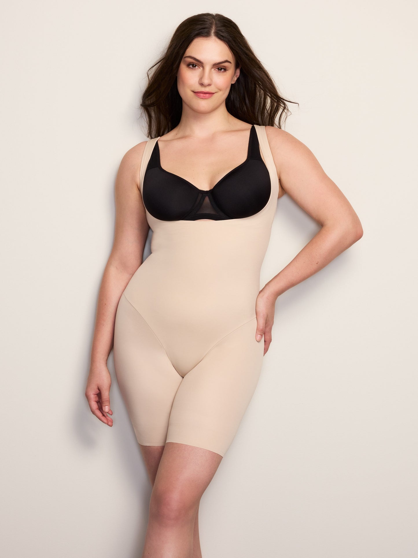 Shape Away® Open-Bust Thigh Slimmer Bodysuit