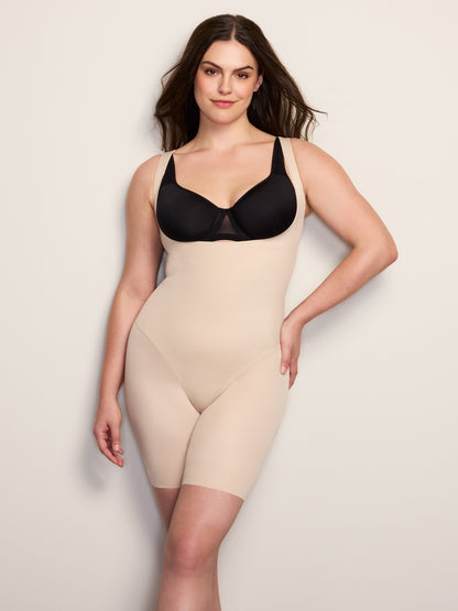 Shape Away® Open-Bust Thigh Slimmer Bodysuit