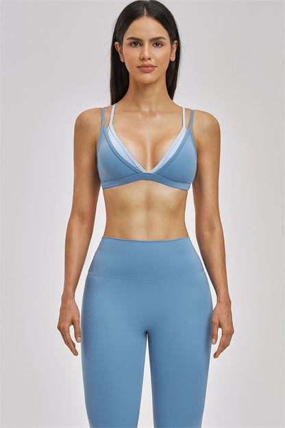 The Seraphine Layered V Sports Bra Leggings 2-Piece Set