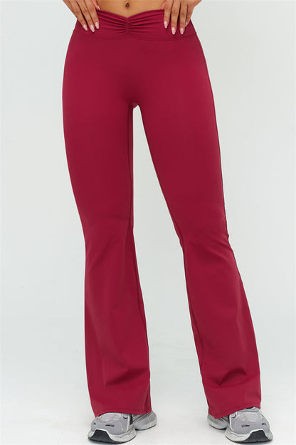 The Lushness V-Back Sports Bra Flared Leggings 2-Piece Set