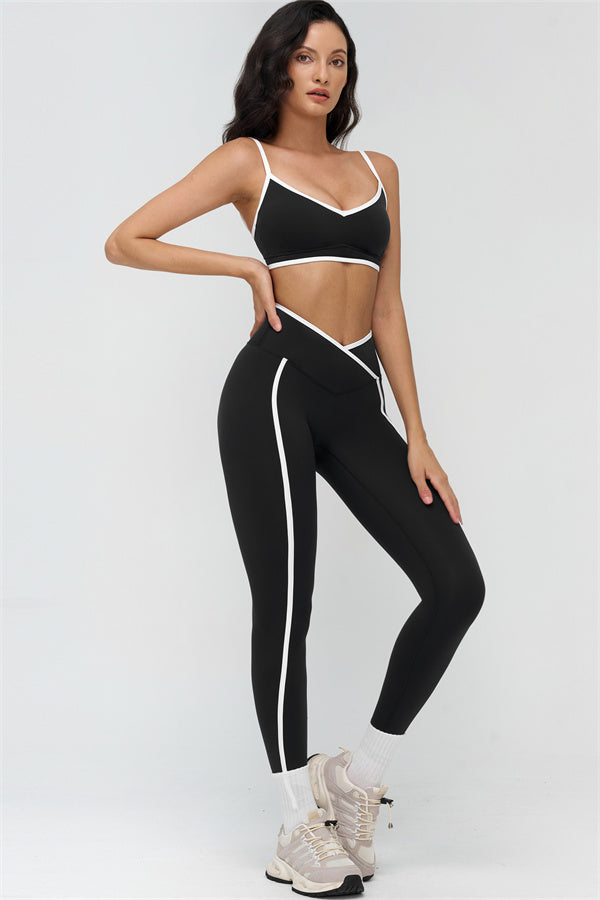 The Crave Contrast Sports Bra Leggings 2-Piece Set