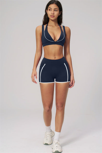 The Clarity Contour Line Sports Bra Shorts 2-Piece Set